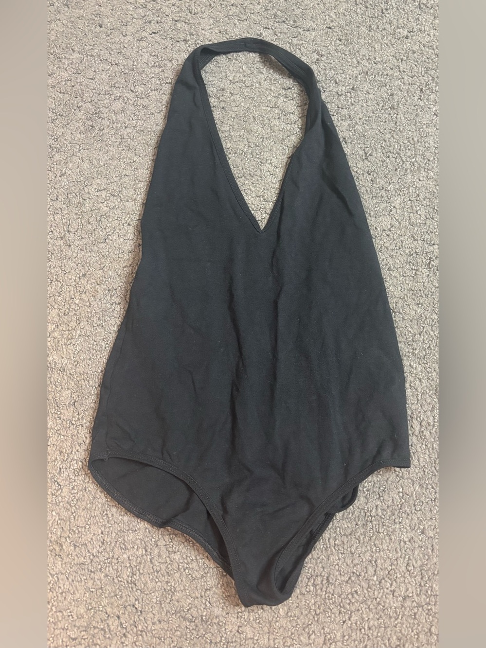 American Apparel Halter Bodysuit Black Medium